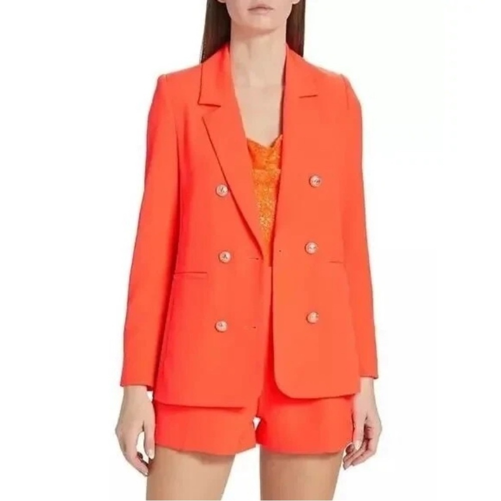 NWT Generation Love Leighton crepe blazer Papaya in Orange - Small